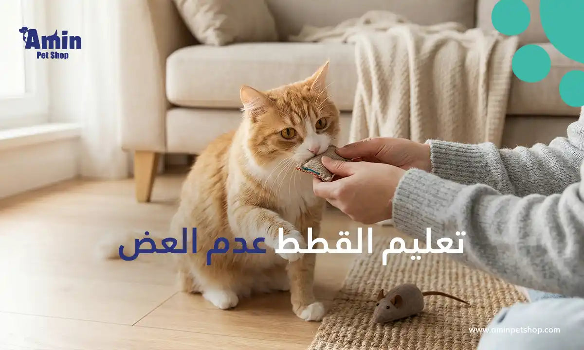 تعليم القطط عدم العض