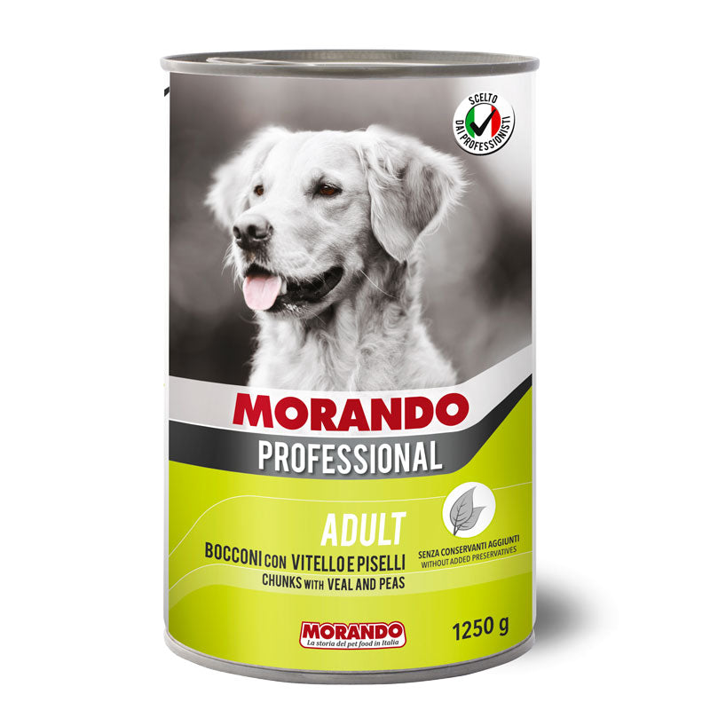 MORANDO ADULT CHUNKS WITH VEAL AND PEAS 405G