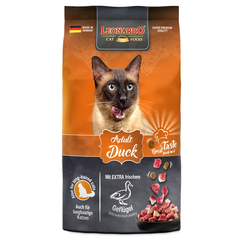 LEONARDO Adult Cat Dry Food with Duck 300g