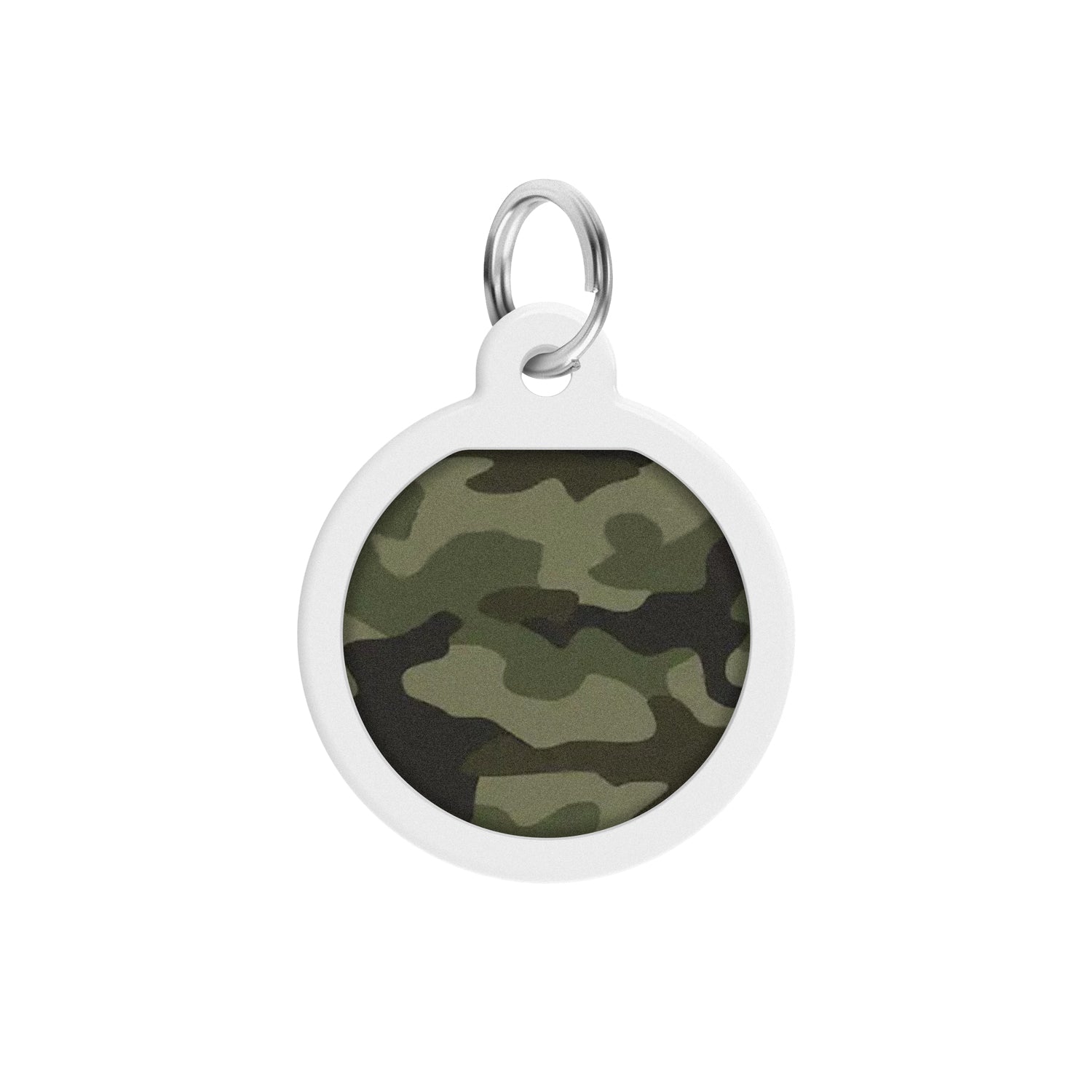 WAUDOG Smart ID metal pet tag with QR-passport, "Green camo" -0625-0205