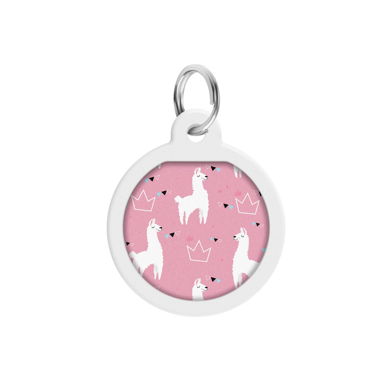 بطاقة تعريف معدنية ذكية للحيوانات الأليفة من WAUDOG مزودة بجواز سفر برمز الاستجابة السريعة، "اللاما" -0625-0217