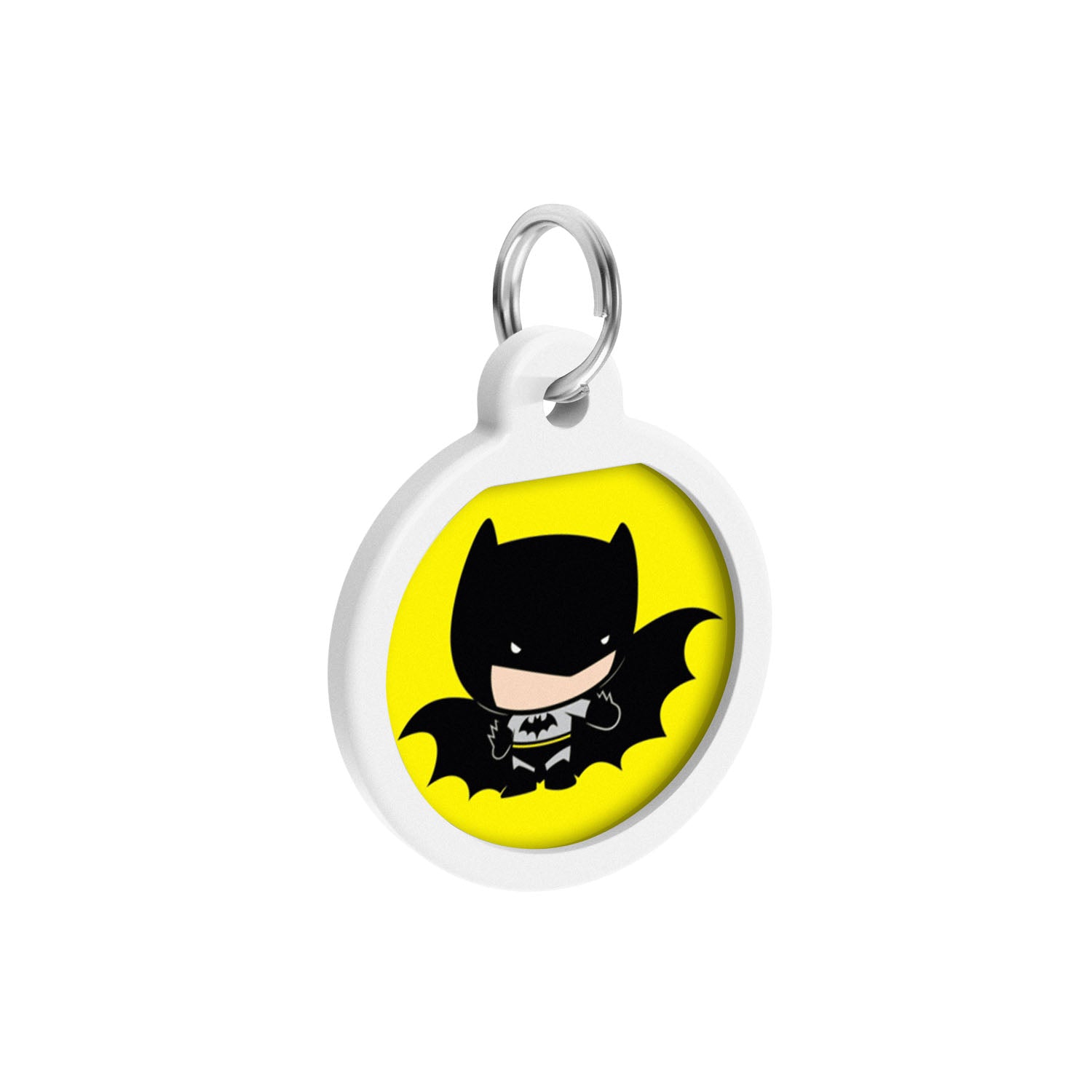 WAUDOG Smart ID metal pet tag with QR-passport, "Batman cartoon" - 625-1004