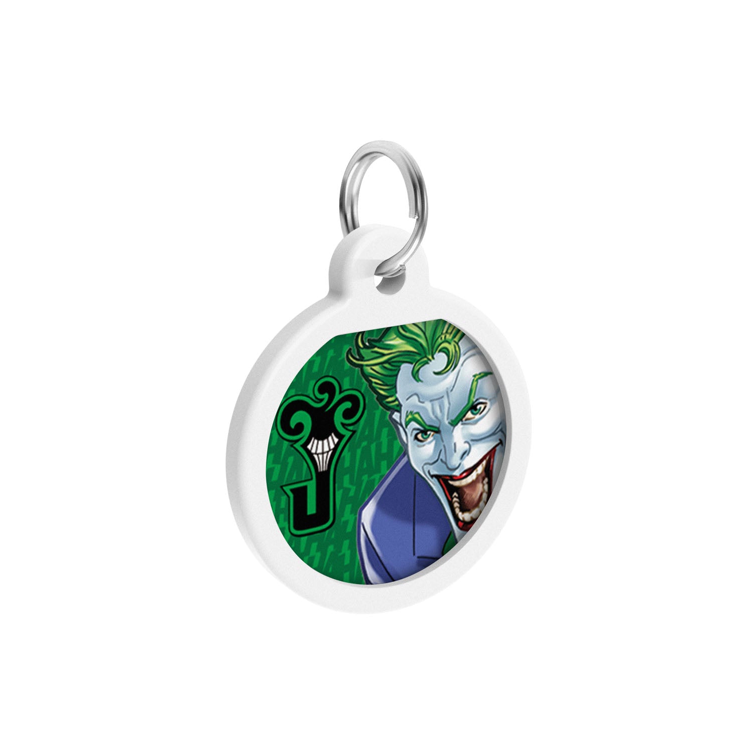 WAUDOG Smart ID metal pet tag with QR-passport, "Joker green" -0625-1005