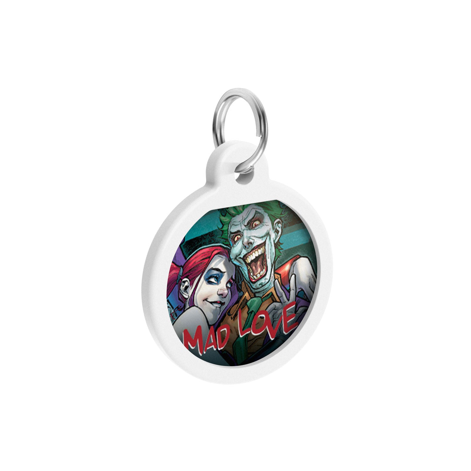 WAUDOG Smart ID metal pet tag with QR-passport, "Crazy love" -0625-1007