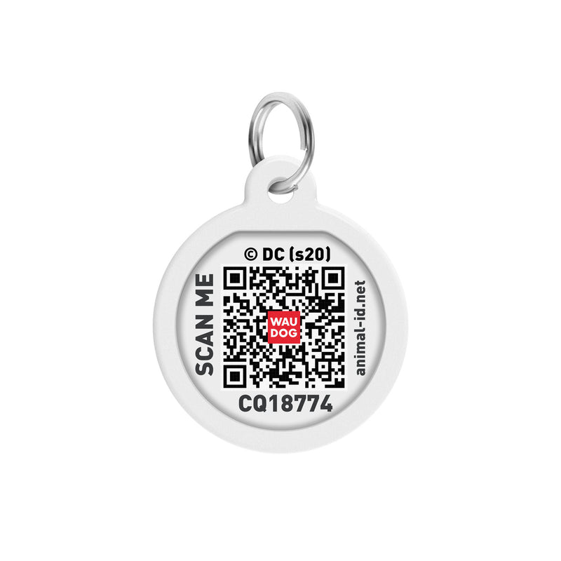 WAUDOG Smart ID metal pet tag with QR-passport, "Superman vintage" -0625-1011