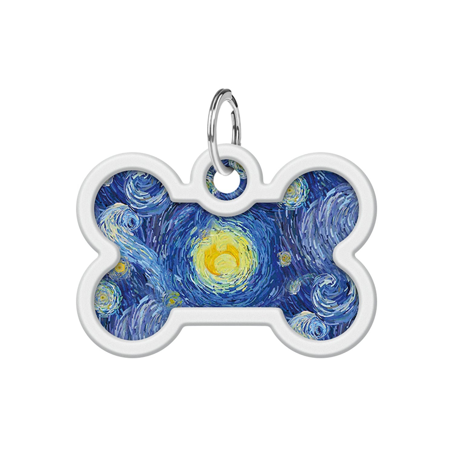 بطاقة تعريف معدنية ذكية للحيوانات الأليفة من WAUDOG مزودة بجواز سفر برمز الاستجابة السريعة، "زنابق الماء" -0640-0201