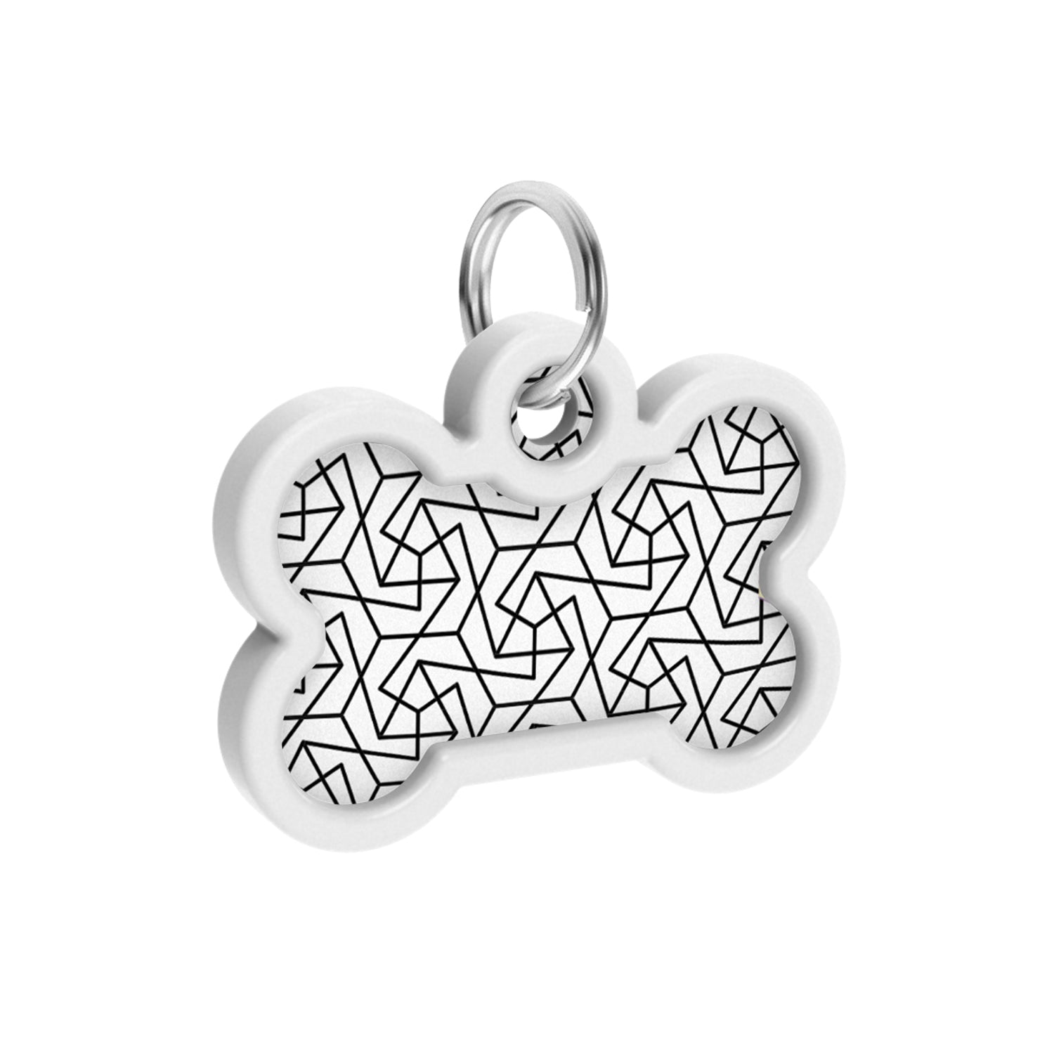 WAUDOG Smart ID metal pet tag with QR-passport, "Geometry" - 0640-0202