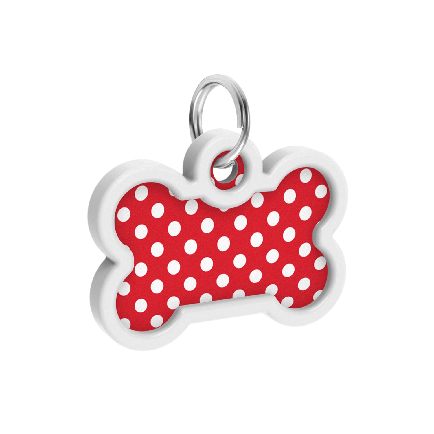 WAUDOG Smart ID metal pet tag with QR-passport, "Dots"- 0640-0208