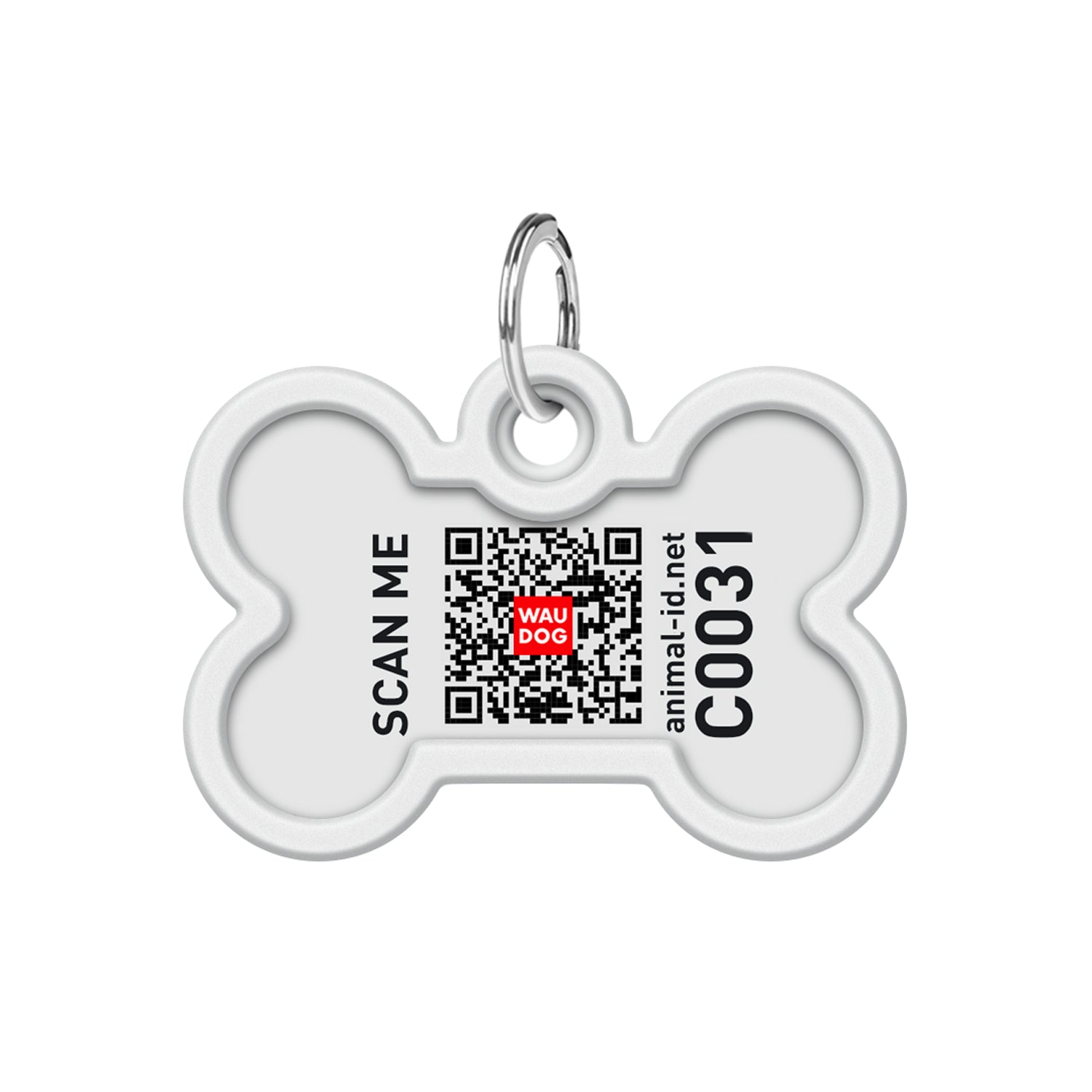 WAUDOG Smart ID metal pet tag with QR-passport, "French buldog" -0640-0209