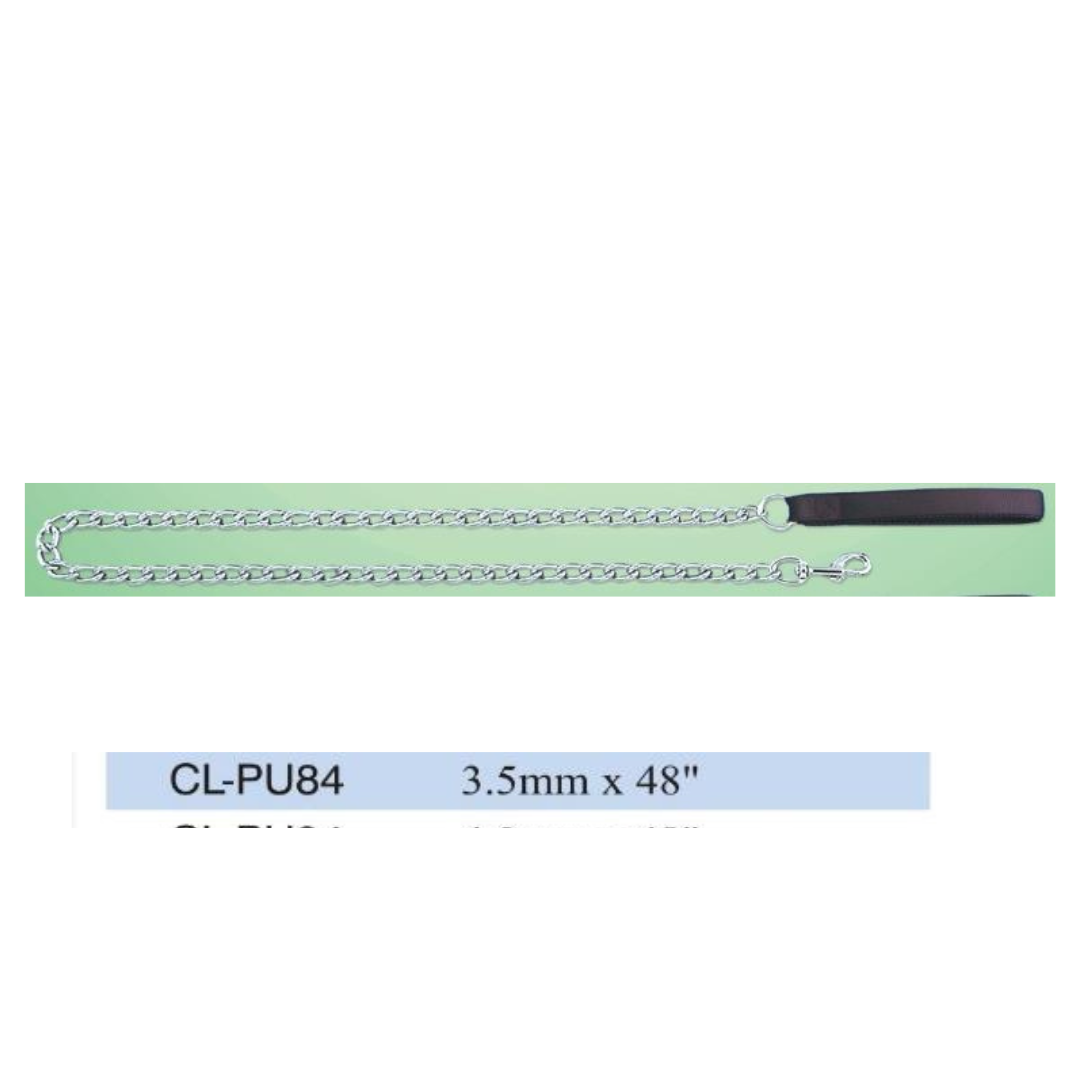 Leash - Metal with Nylon Hand m. CL-PU84 3.5 mm * 48"