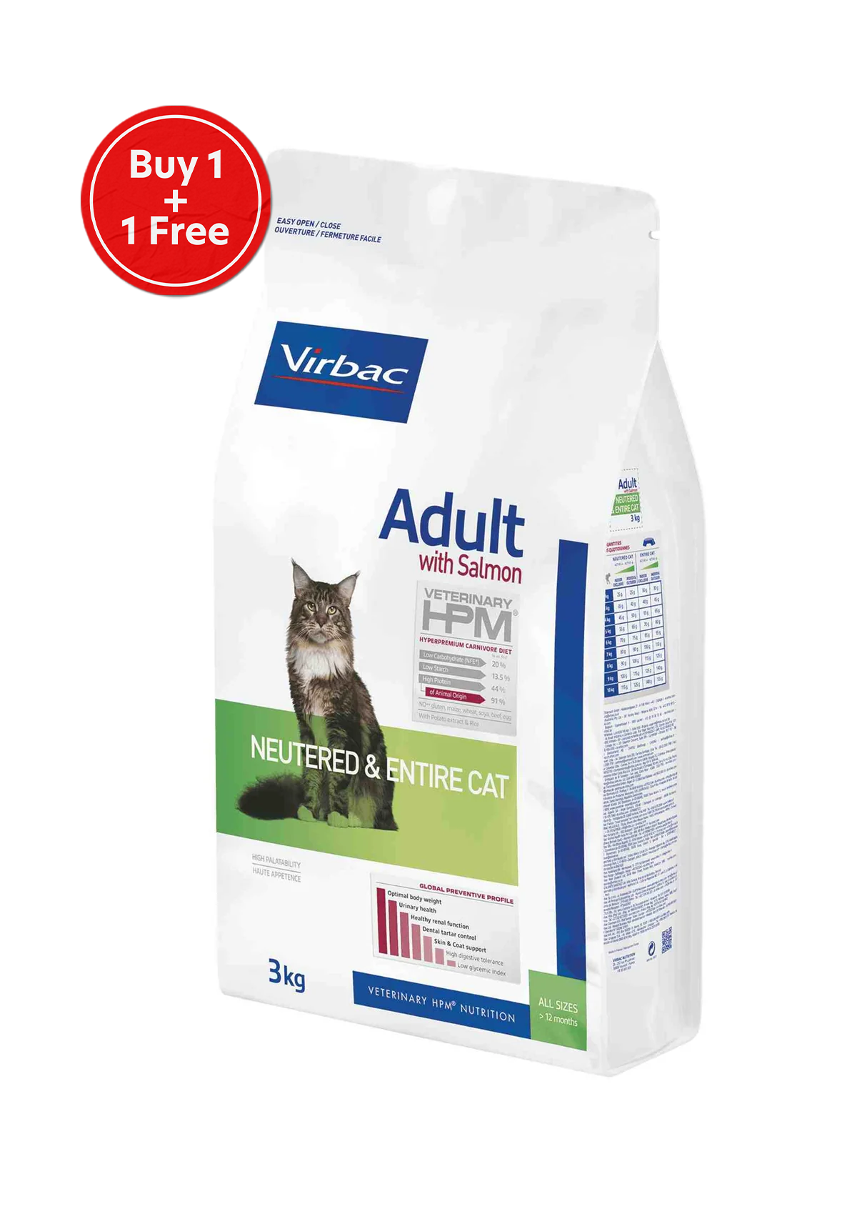 Virbac Cat with Salmon Neutered & NENTIRE Cat 3kg