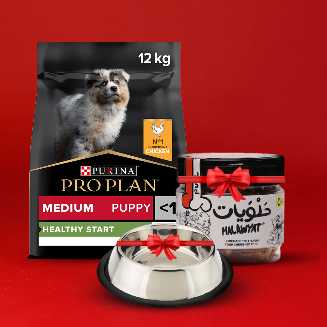 PRO PLAN® Medium Puppy with OPTISTART® Rich in Chicken + Treats & Bowl Free🔖🎄