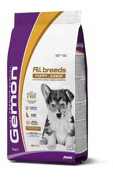 GEMON High Premium All Breeds Puppy&Junior Dog Dry Food 3kg