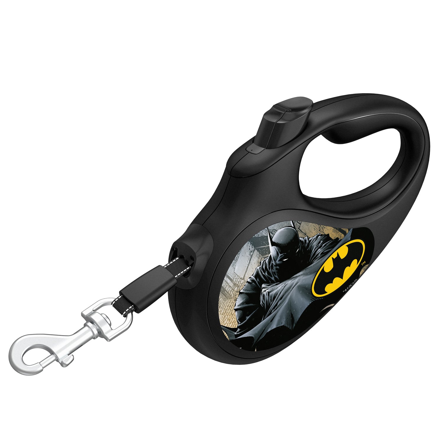 مقود كلاب قابل للسحب من نوع WAUDOG R-leash، "أسود باتمان" - 8126-1001