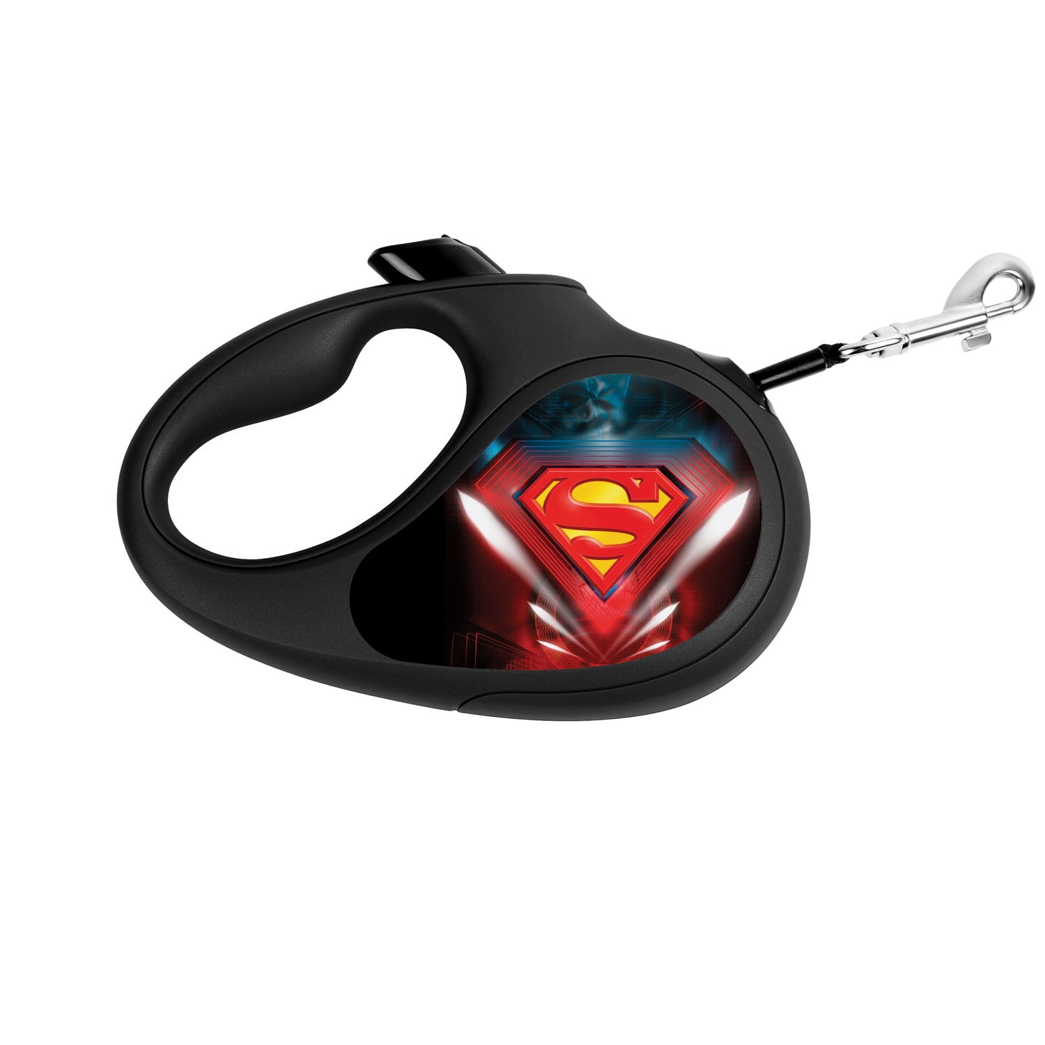 طوق كلاب قابل للسحب من WAUDOG R-leash، بشعار "سوبرمان" -8126-1012
