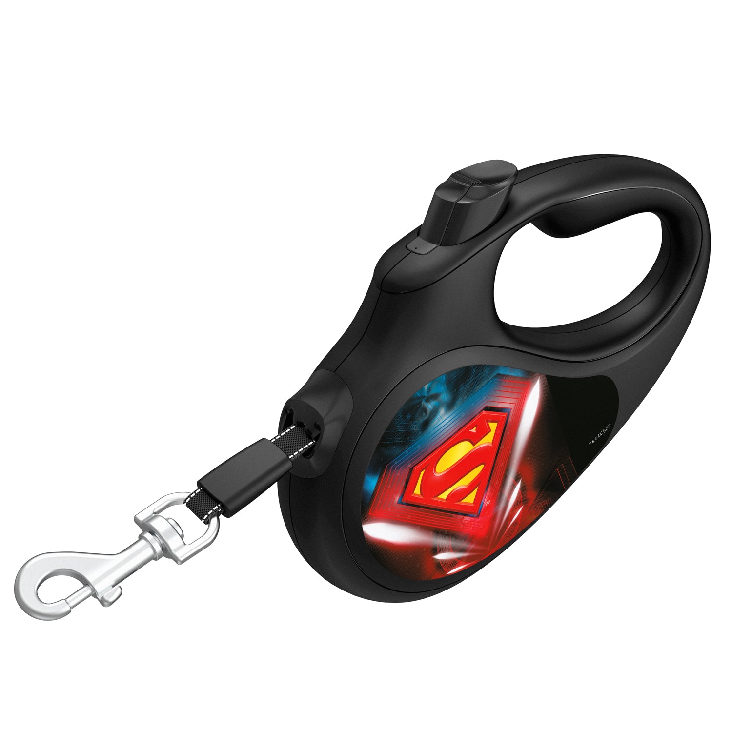 طوق كلاب قابل للسحب من WAUDOG R-leash، بشعار "سوبرمان" -8126-1012