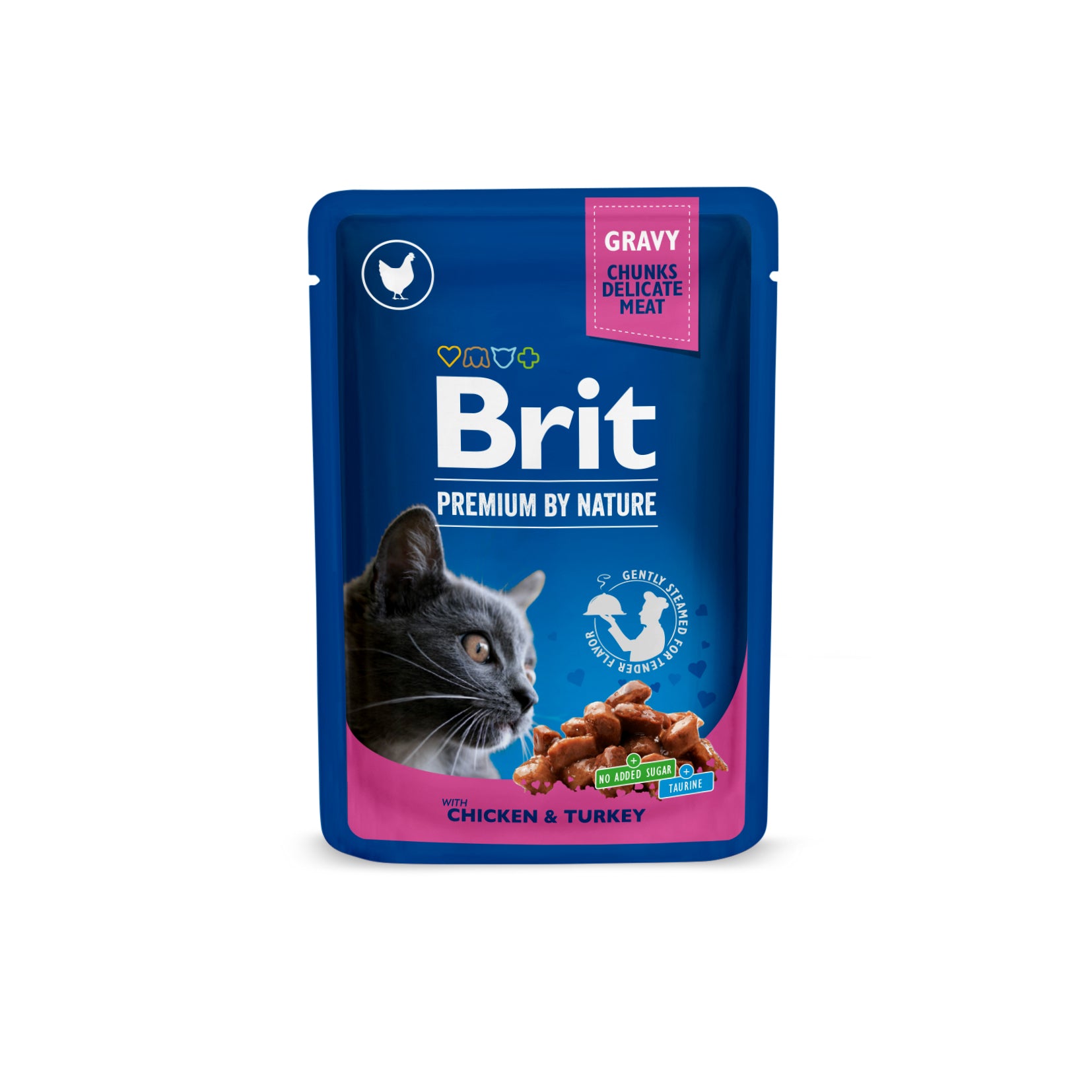 Brit Premium Cat Pouches with Chicken & Turkey 100g