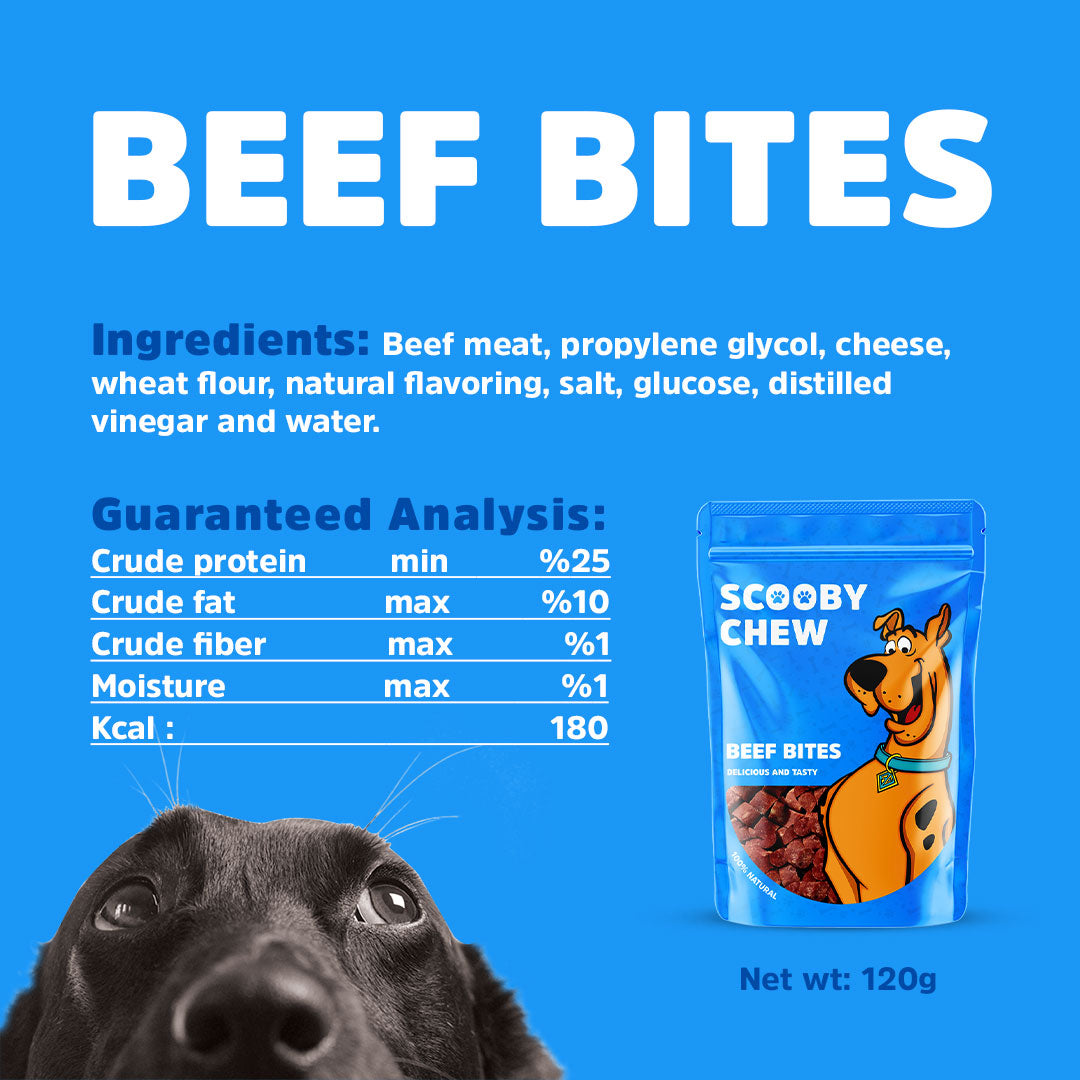 Scooby Chew Beef Bites Dog Treats 120g