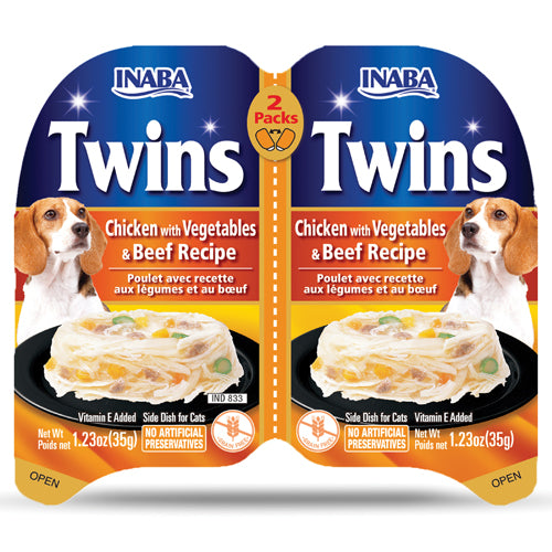 TWINS
Chicken with Vegetables & Beef Recipe dog