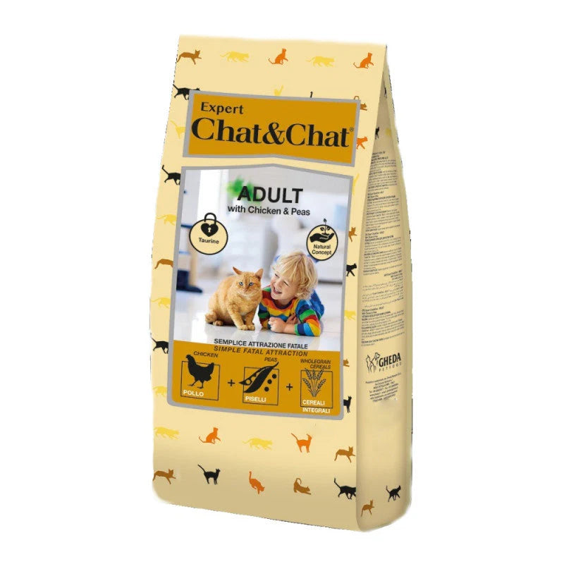 Chat & Chat Adult Cat Food with Chicken & Peas 900 g