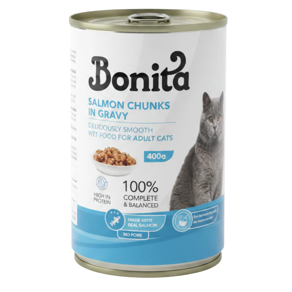 Bonita Wet Food Salmon Chunks In Gravy 400 G