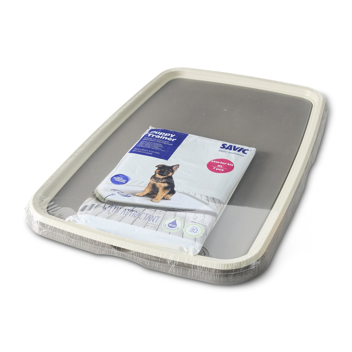Savic Puppy Trainer Starter Kit XL 90*60 | Extra-Large Absorbent Training Pads & Tray