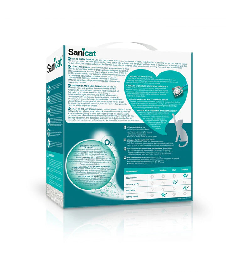 Sanicat Clumping Active White Fragrance Free Cat Litter 6 L