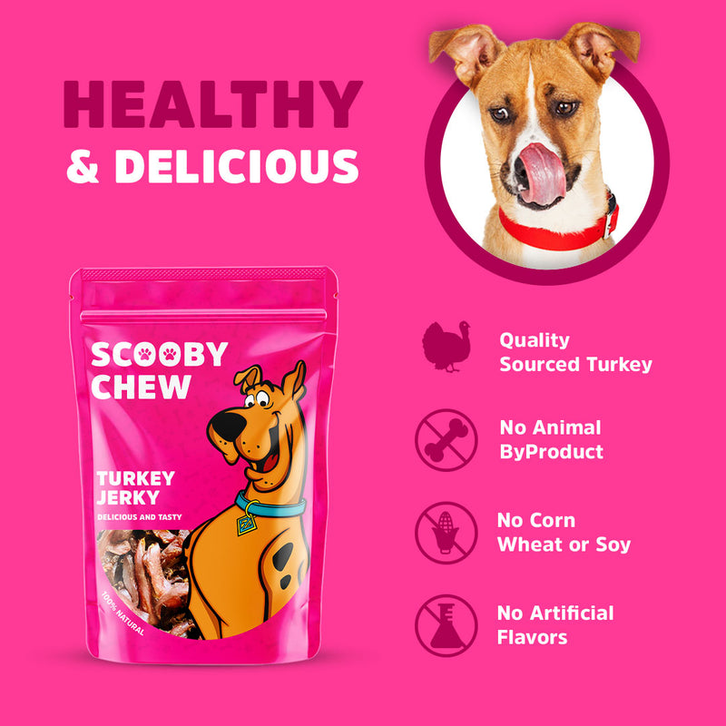 Scooby Chew with Turkey Jerky Dog Treats 120 g