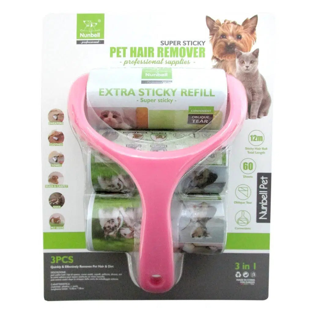 nunbell Cats and Dogs Hair Removal From Cloths and Furniture with 2 Spare Pieces