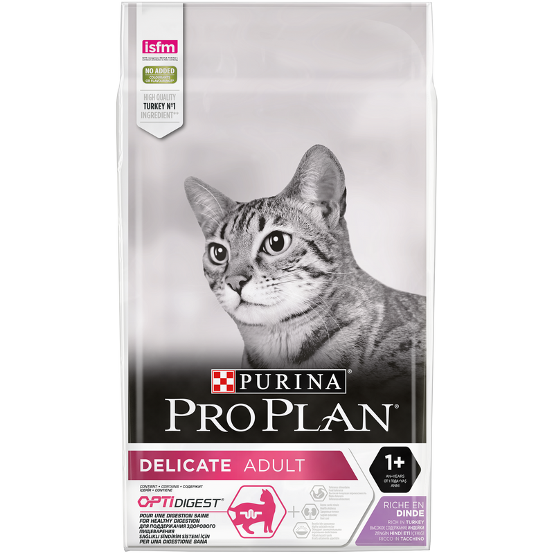 PURINA ® PRO PLAN ® Delicate Adult - OPTIDIGEST® - Rich in Turkey Dry Cat Food - 1.5 KG