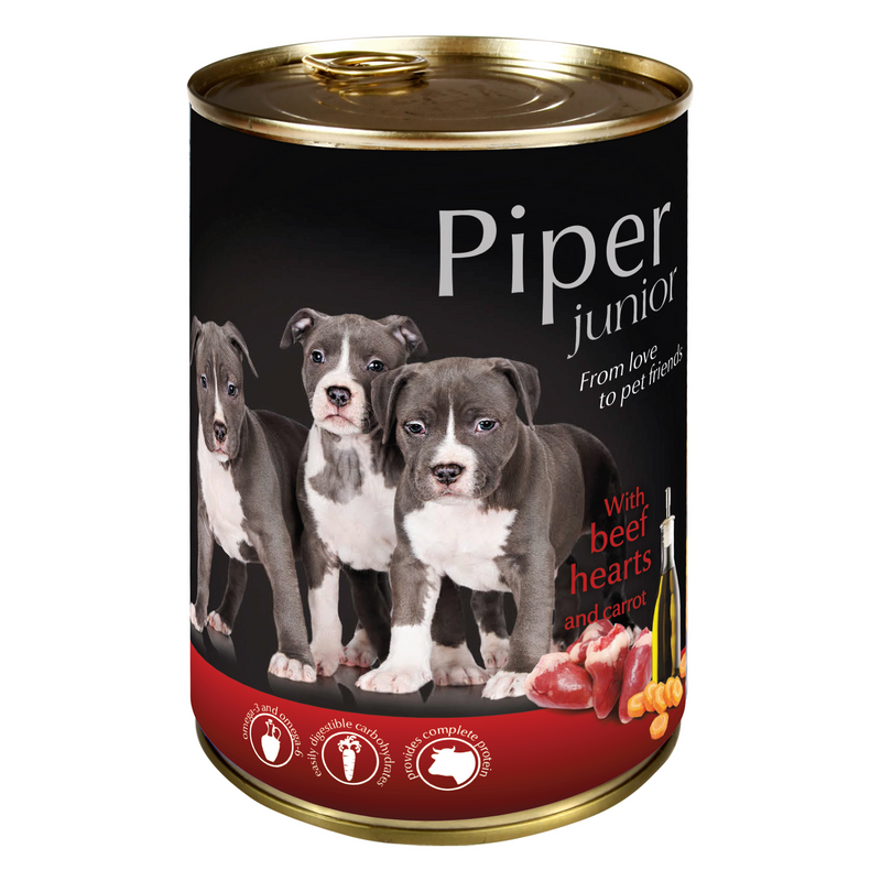 Piper Junior with Beef Hearts and Carrots - 400g