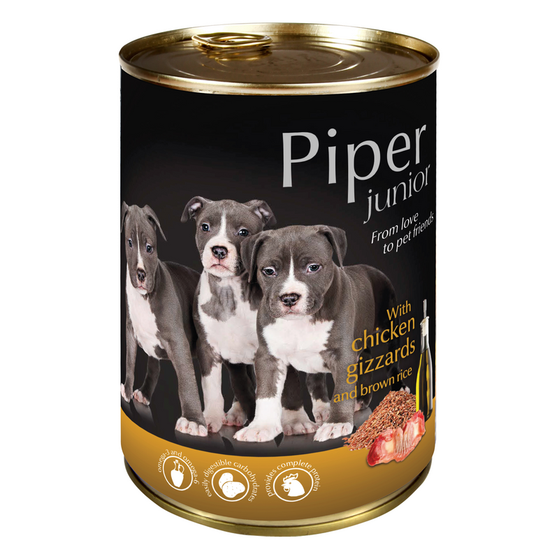 Piper Junior with Chicken Gizzards and Brown Rice - 400g