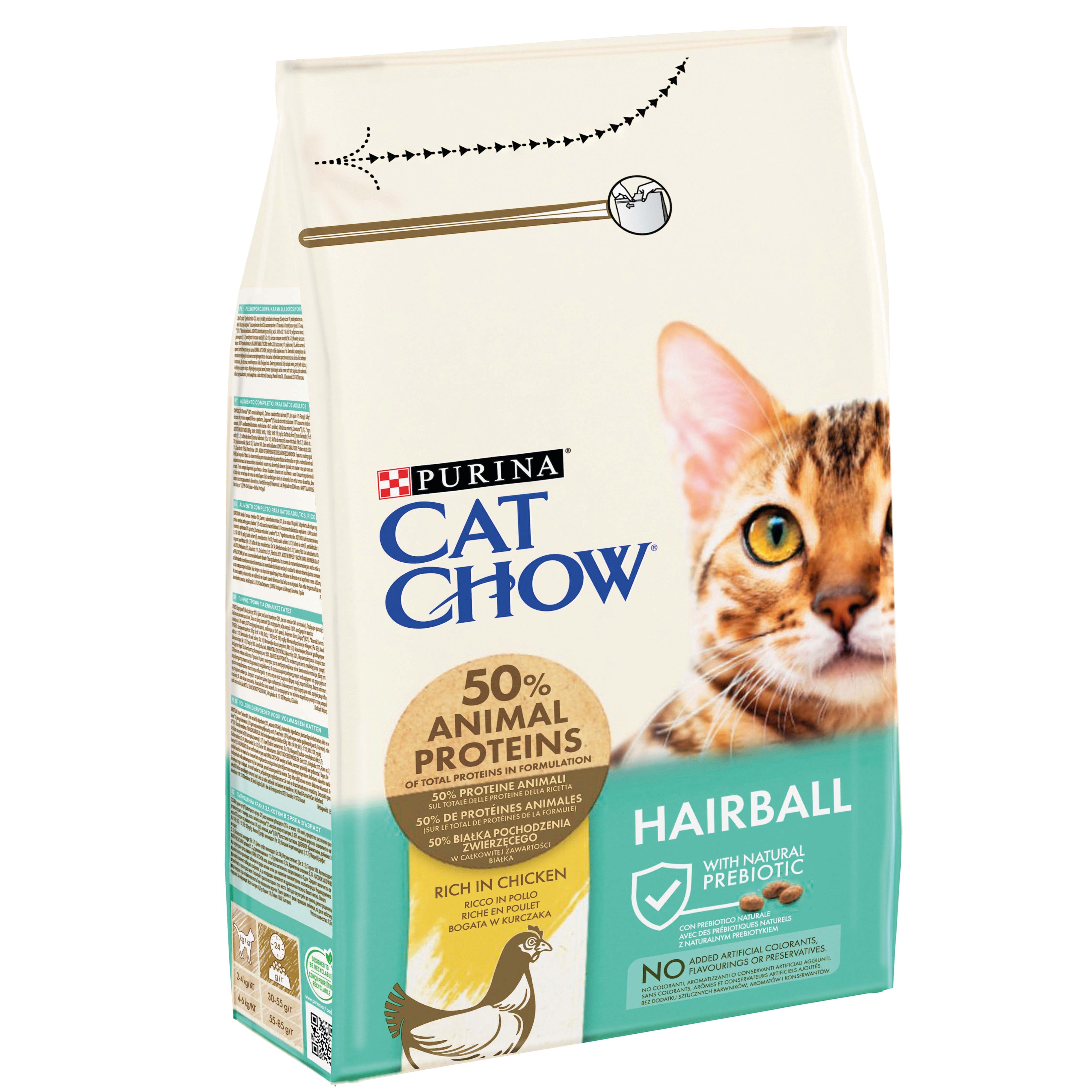 Purina CAT CHOW Hairball Control Rich in Chicken 1.5KG