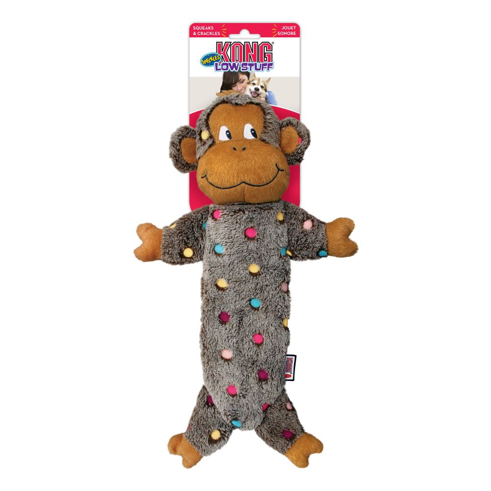KONG® Low Stuff Speckles Monkey Large