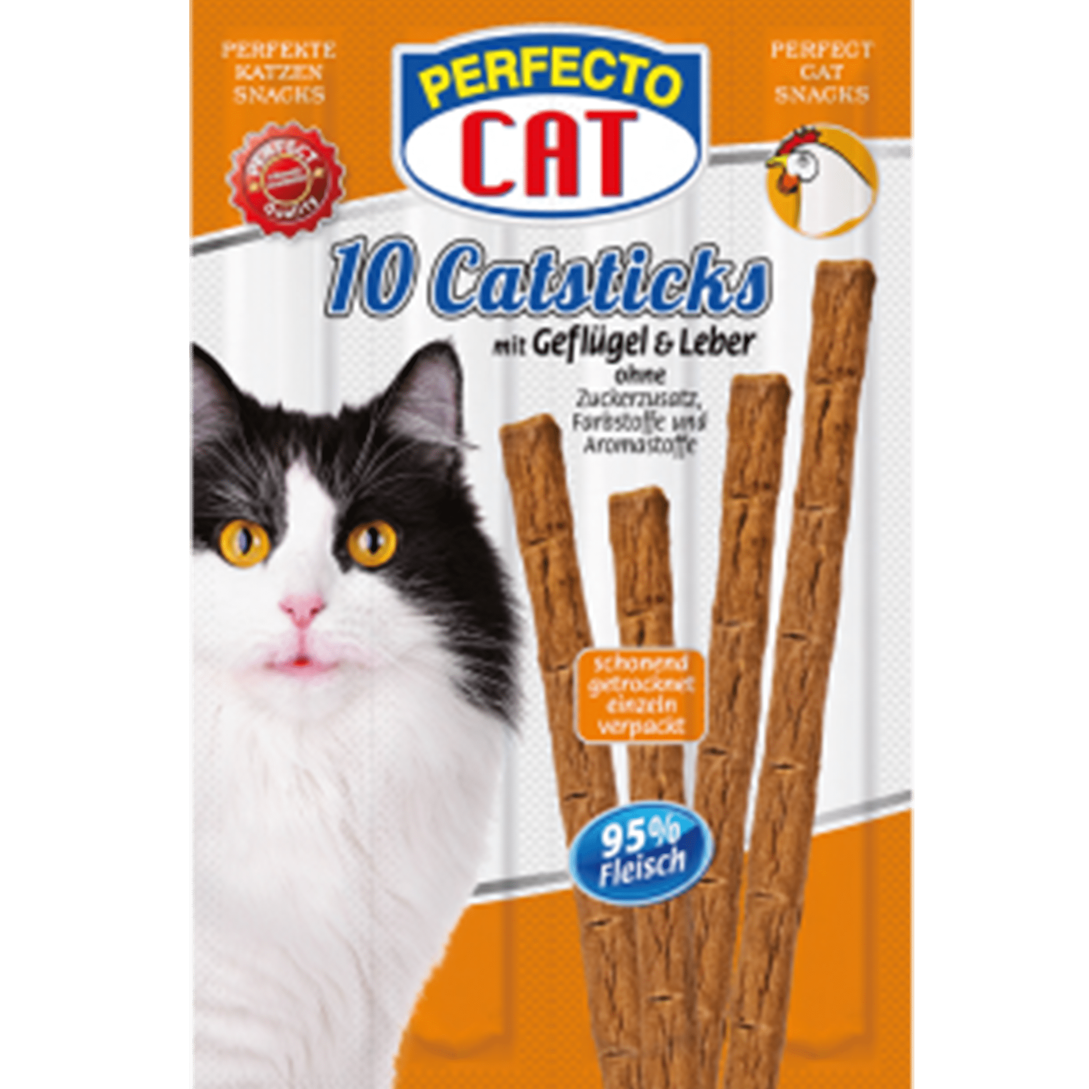 Perfecto Cat 10 Sticks - Poultry, Liver - Amin Pet Shop
