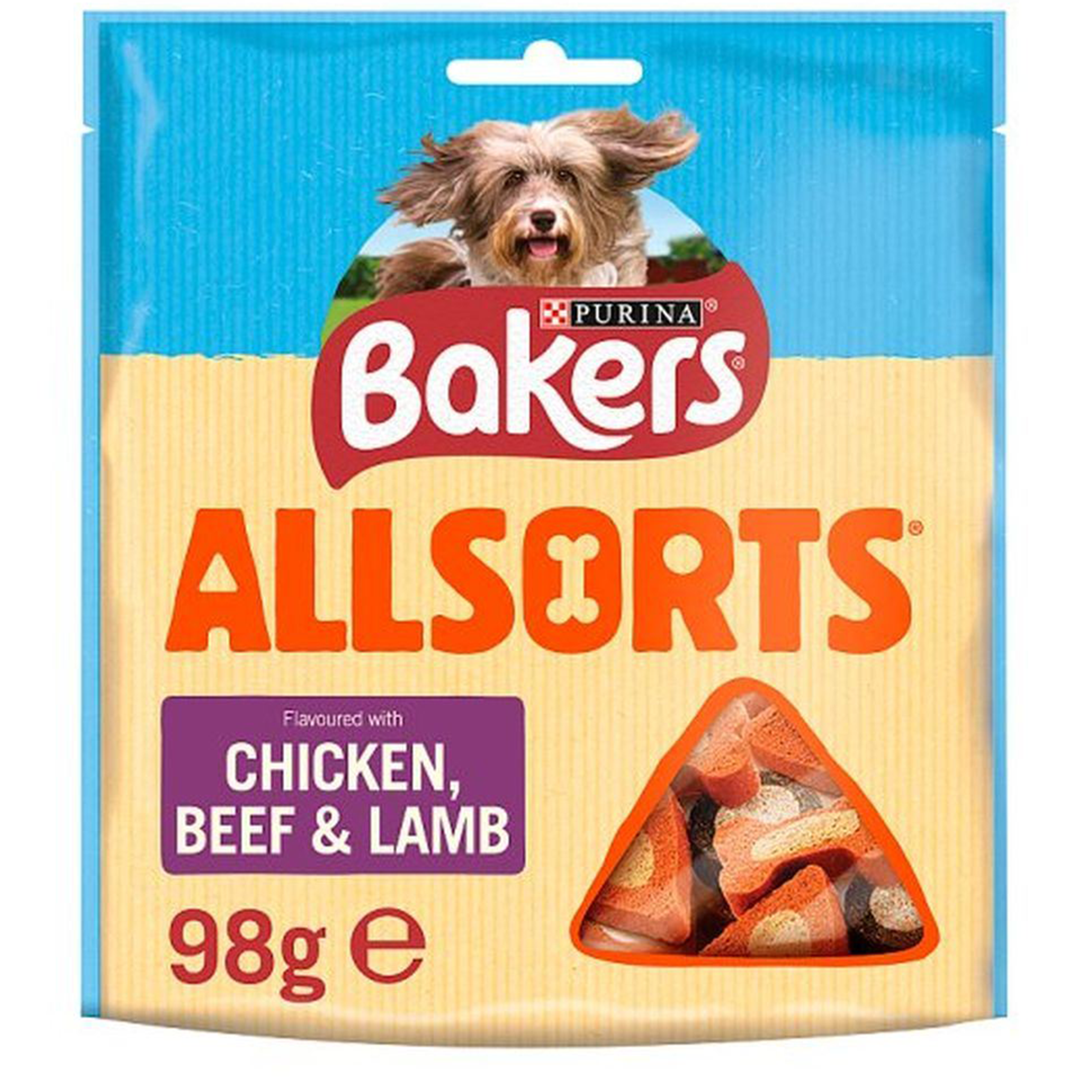Purina Bakers Allsorts Dog Treats Chicken Beef & Lamb 98g