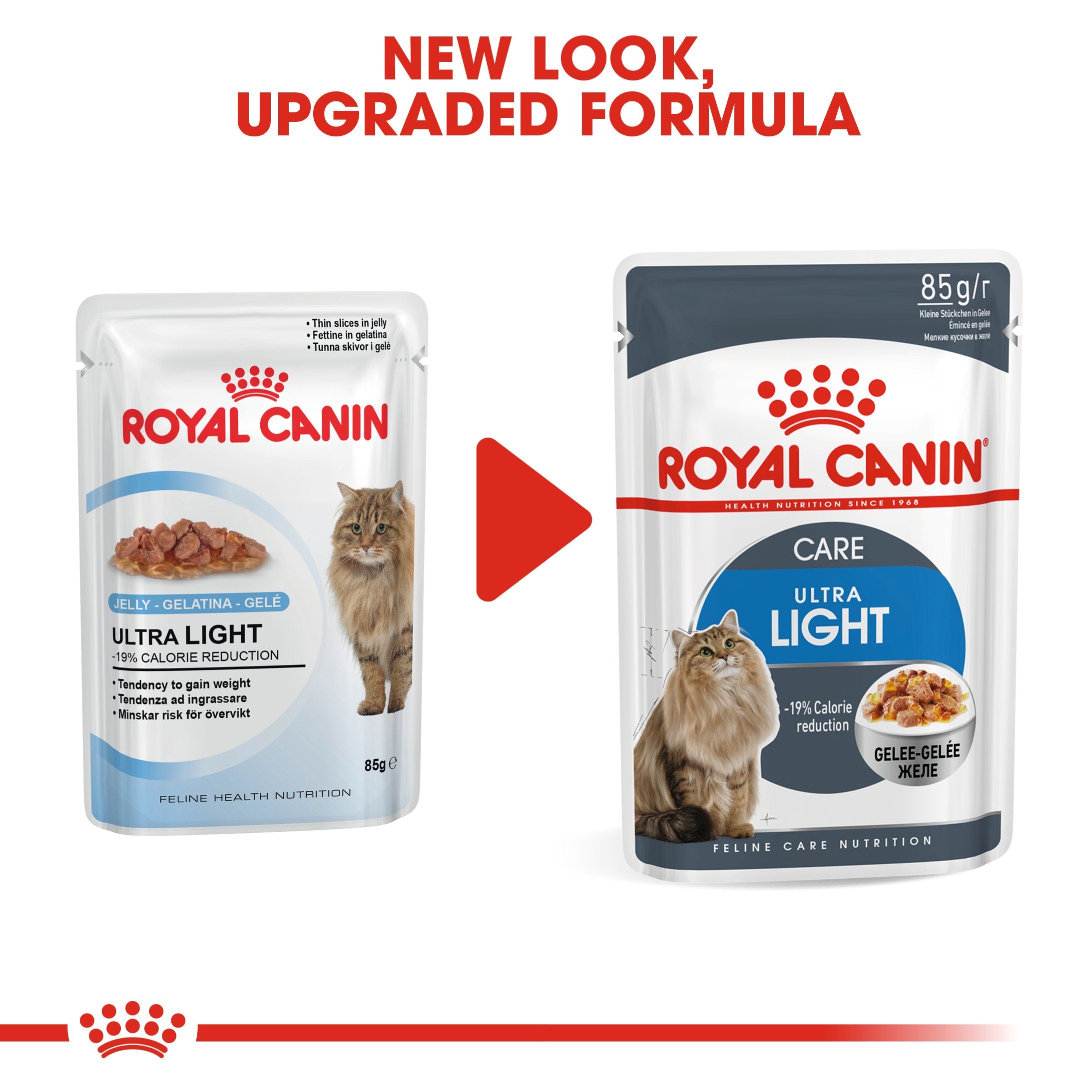 Royal Canin Ultra Light in Jelly (85gm\Pouch) - Wet food for adult cats - Helps limit weight gain - Amin Pet Shop