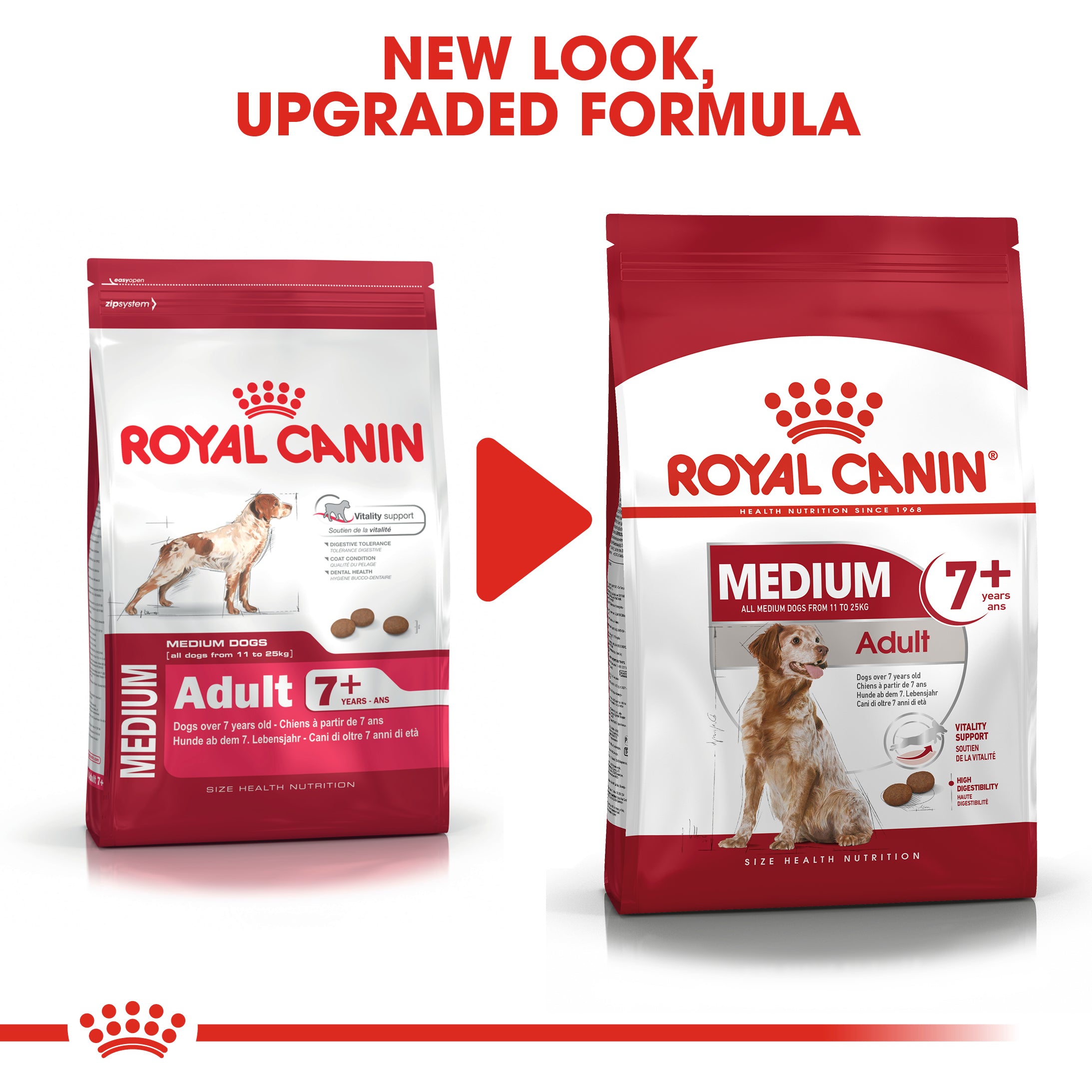 Royal Canin Medium Adult 7+ (4KG) - Dry food for medium dogs from 11 to 25 KG. from 7 to 10 years old