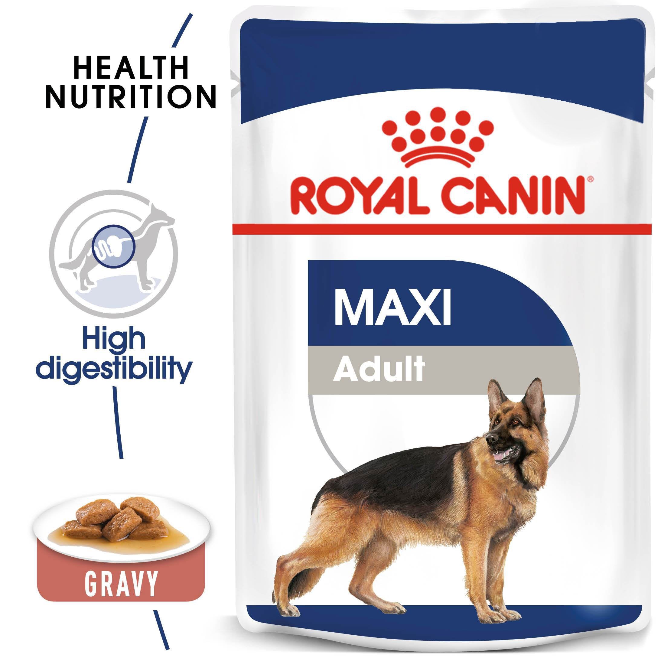 Royal Canin Maxi Adult in Gravy (140 gm\pouch) wet food for large do