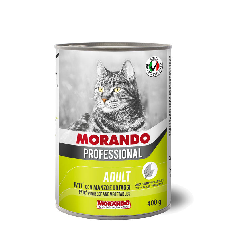 Morando Professional Cat Pate  with Beef And Vegetables   405g