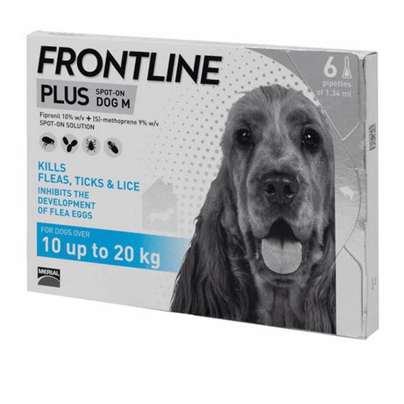 Frontline PLUS Spot On Medium Dog (10 up to 20kg) - 1 Pipette - Amin Pet Shop