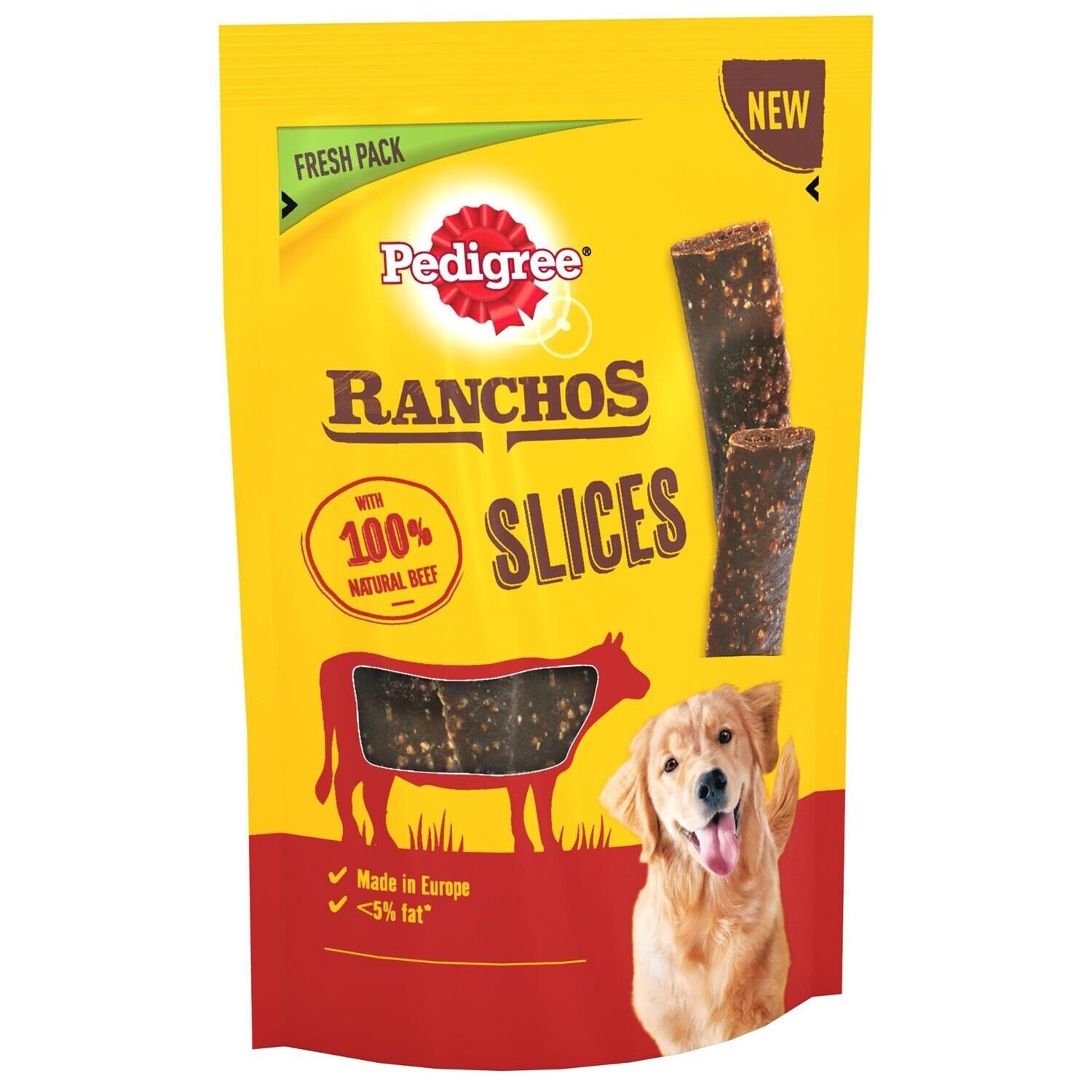 Pedigree Dog Treat Ranchos Slices With Beef 60g