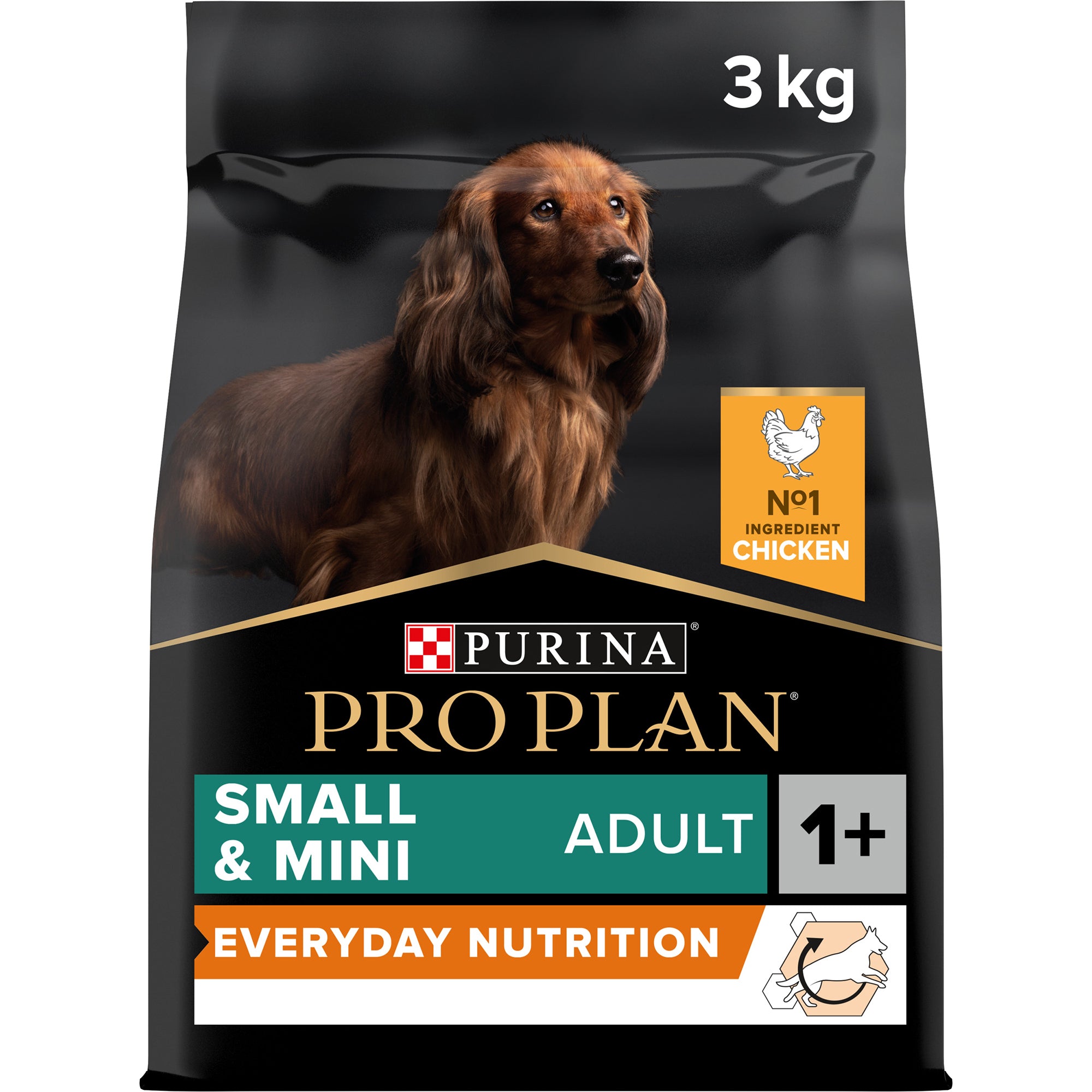 PURINA® PRO PLAN® Small & Mini Adult with OPTIBALANCE®, Rich in Chicken Dry Dog Food - 3 KG