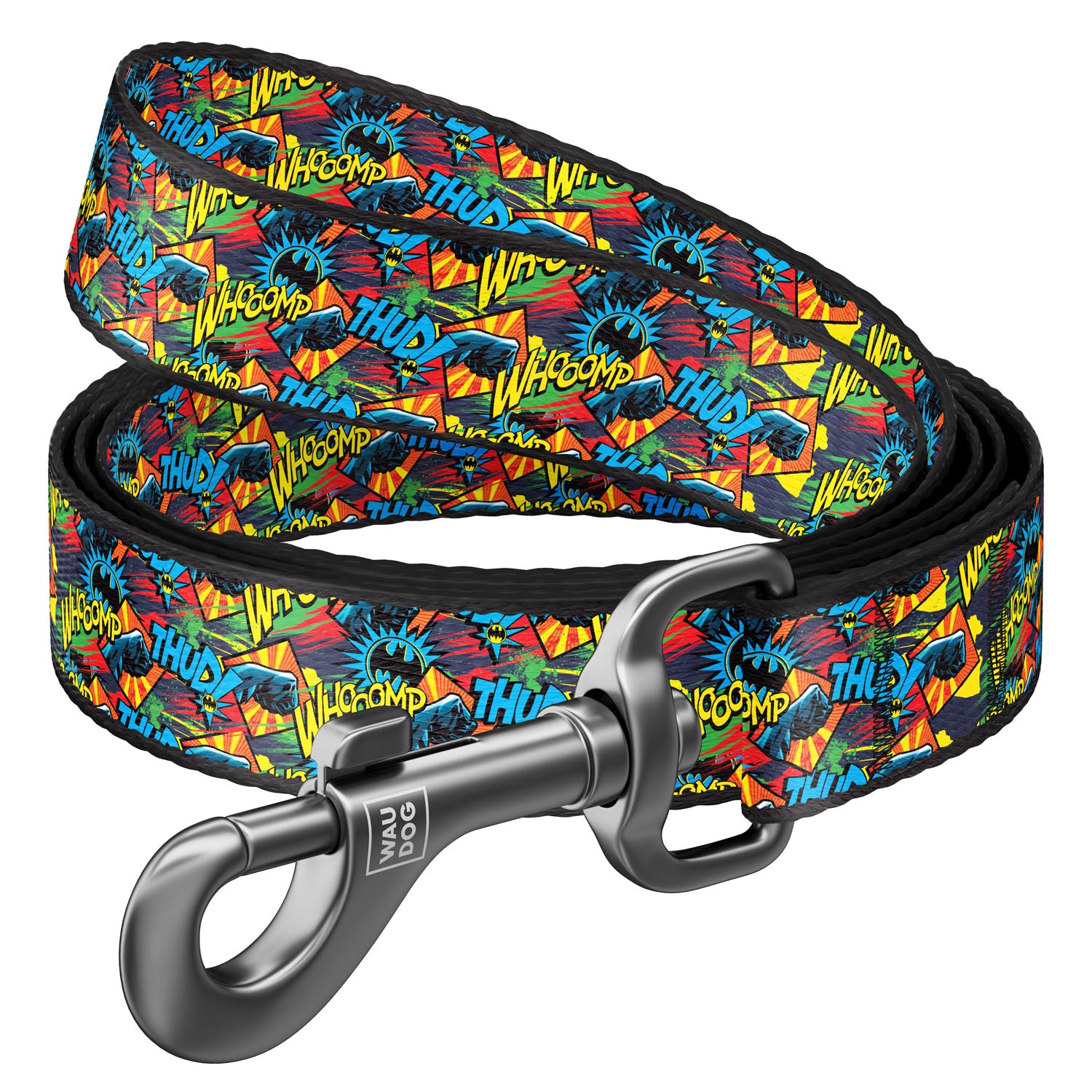 WAUDOG Nylon dog leash "Batman bright" - 0115-2003