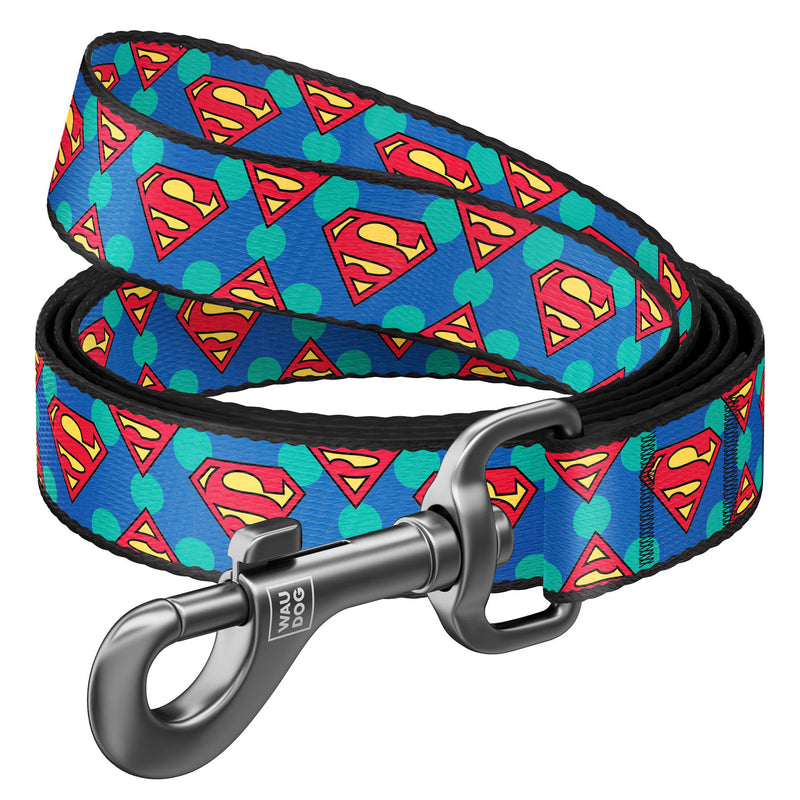 WAUDOG Nylon dog leash "Superman logo" - 0120-2006