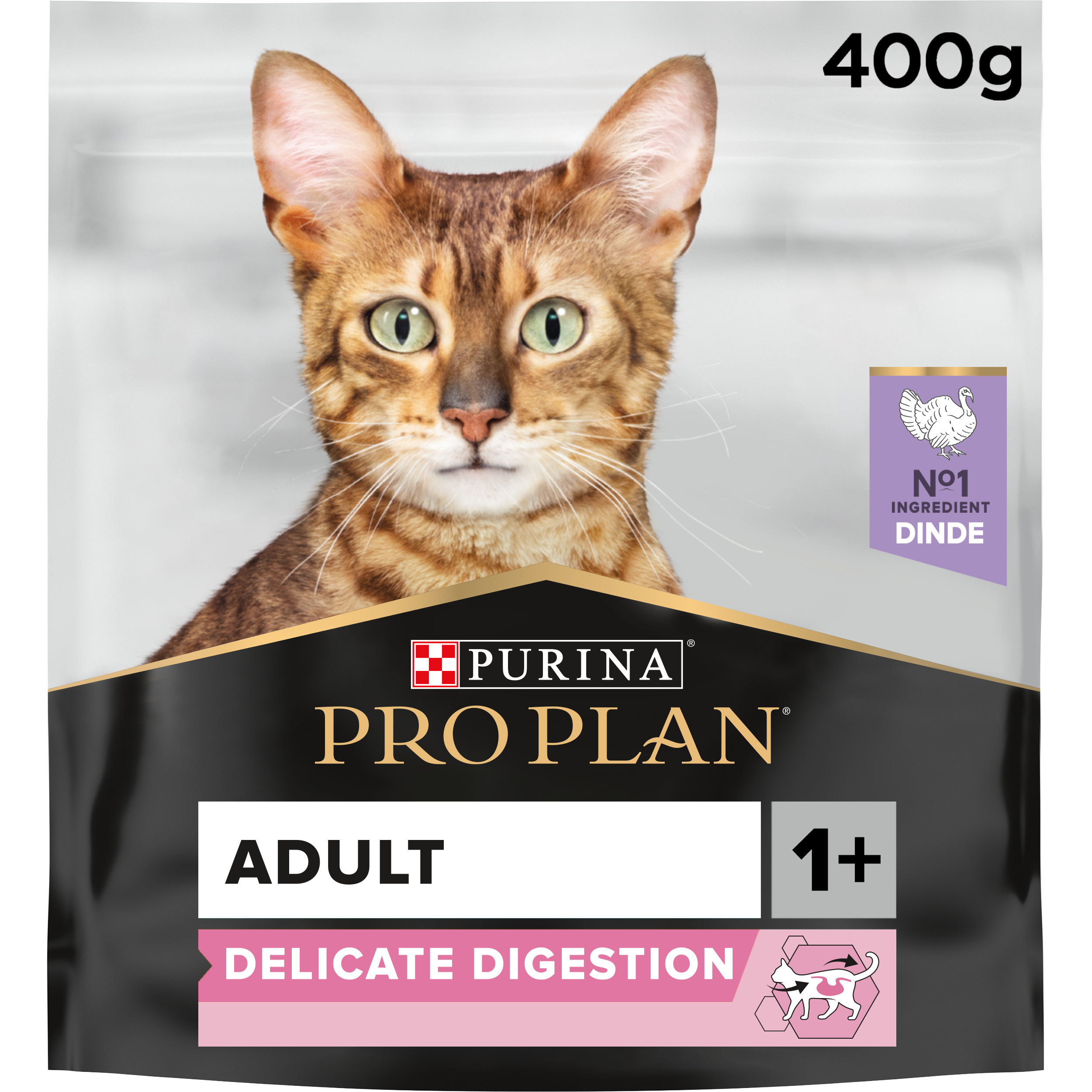 PURINA ® PRO PLAN ® Delicate Adult - OPTIDIGEST® - Rich in Turkey Dry Cat Food - 400G