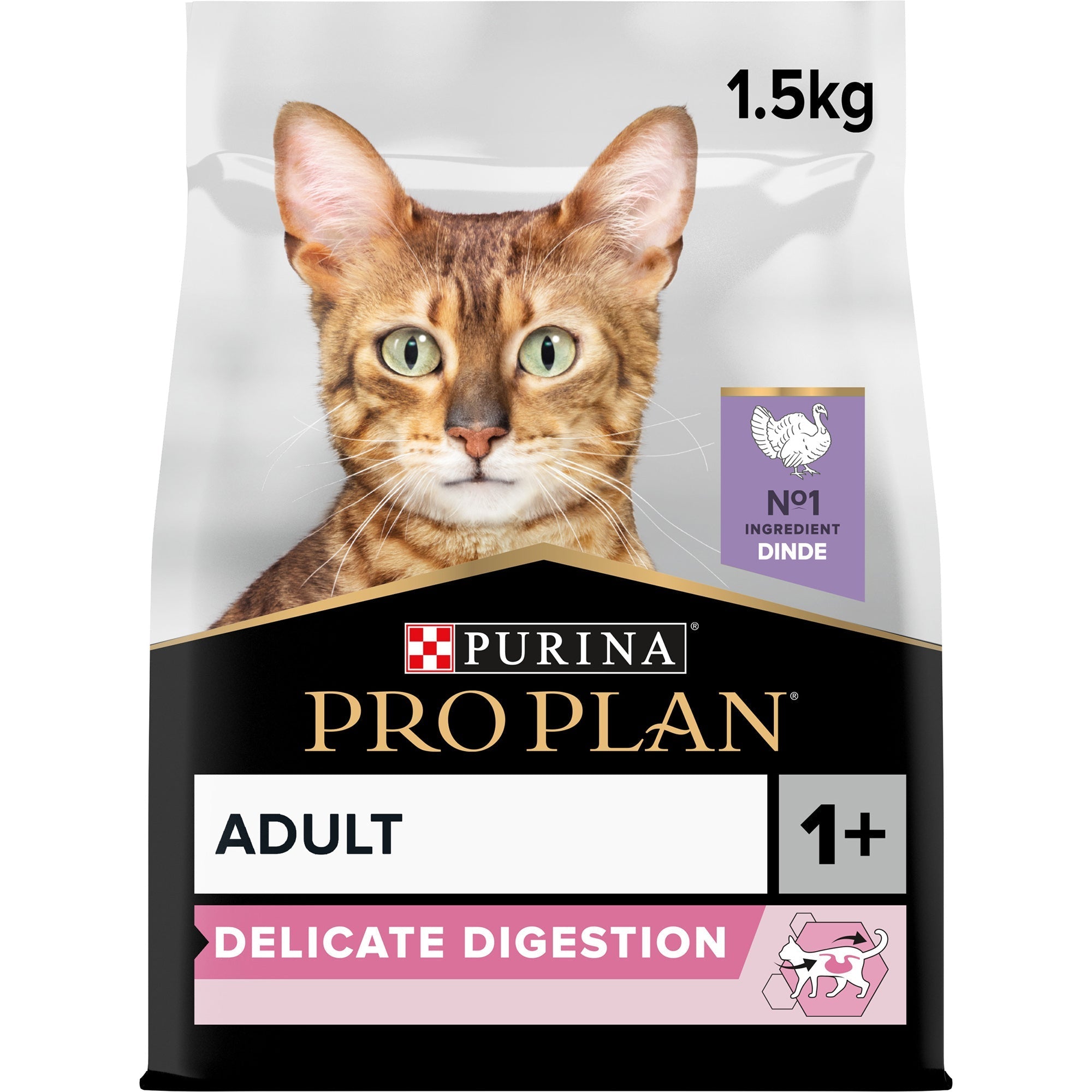 PURINA ® PRO PLAN ® Delicate Adult - OPTIDIGEST® - Rich in Turkey Dry Cat Food - 1.5 KG