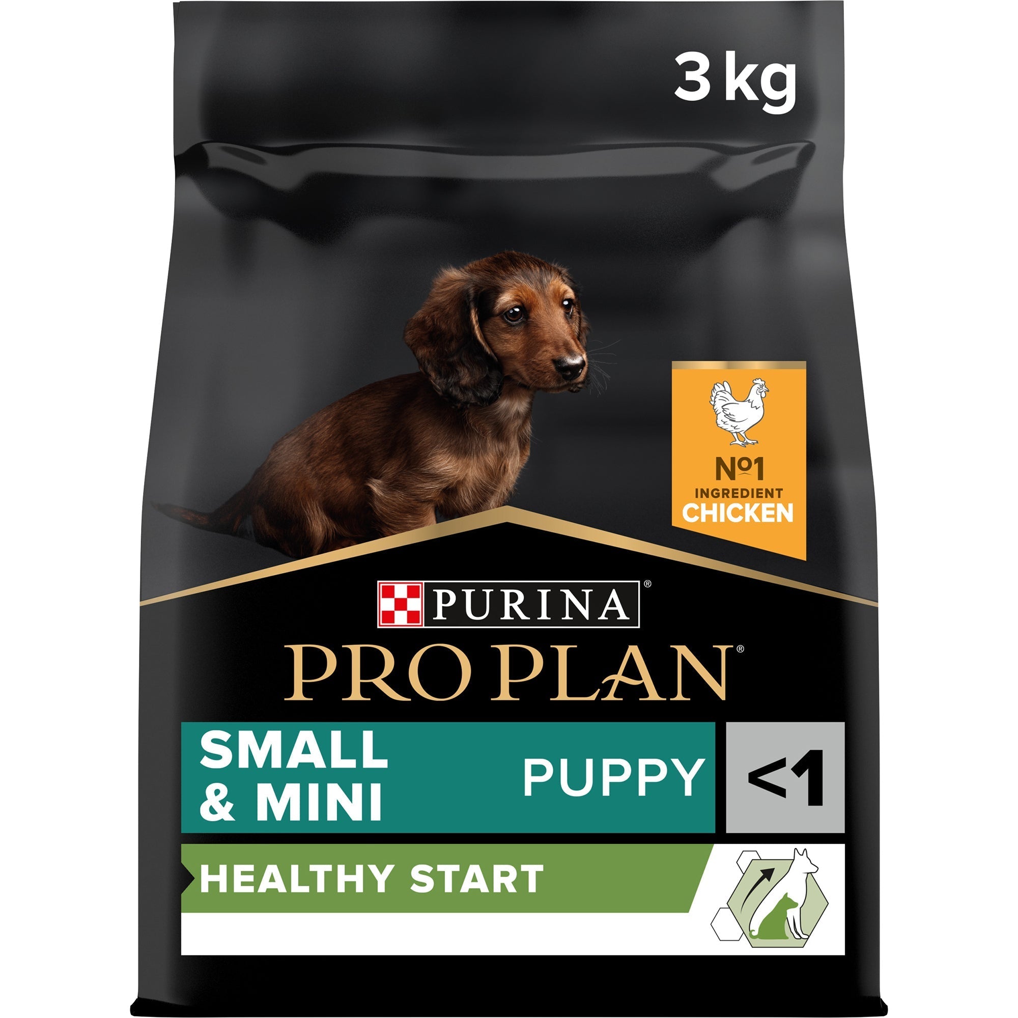 PURINA® Pro Plan® Small & Mini Puppy with OPTISTART®, Rich in Chicken Dry Dog Food - 3 KG