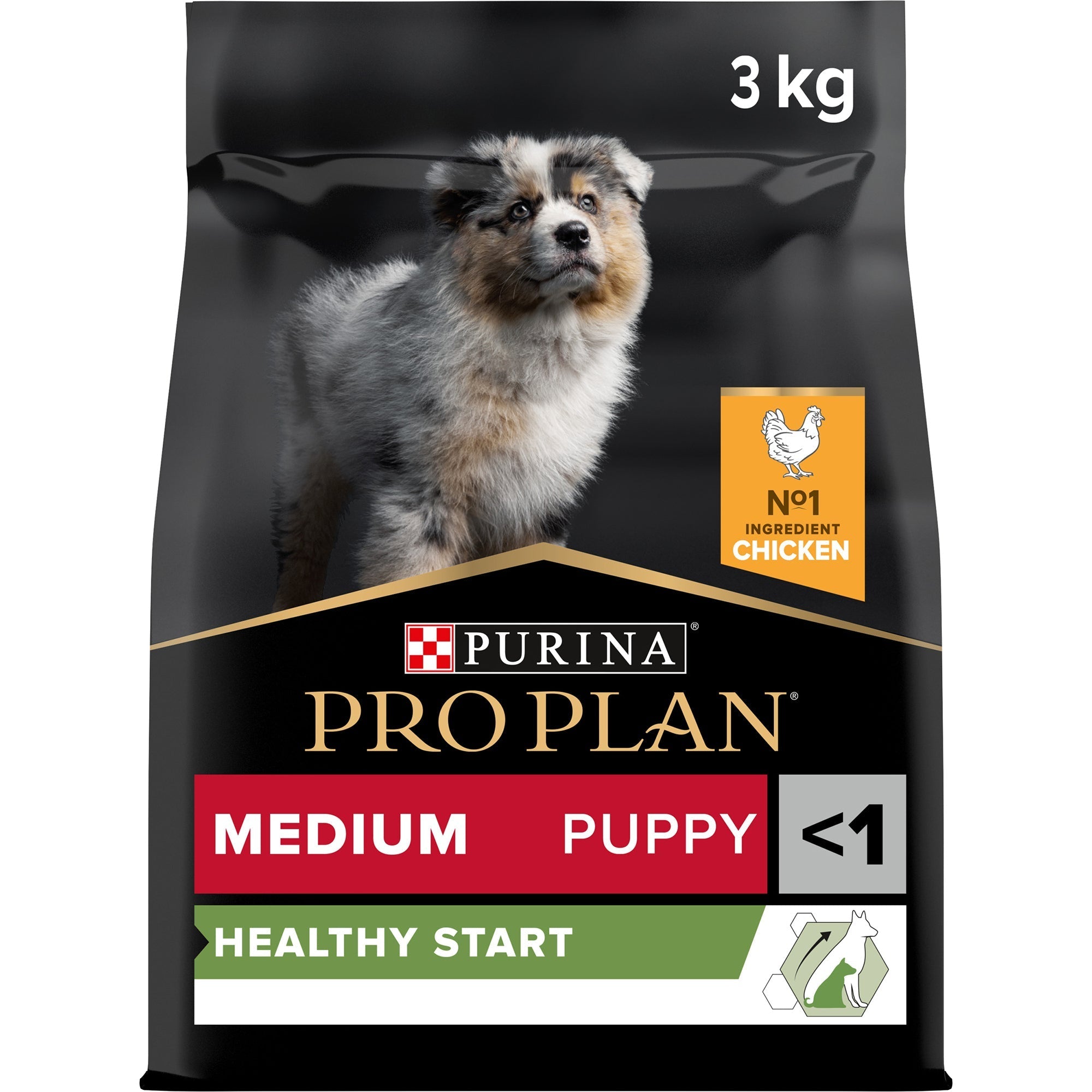 PURINA PRO PLAN Medium Puppy with OPTISTART Rich in Chicken Dry Food-3 KG