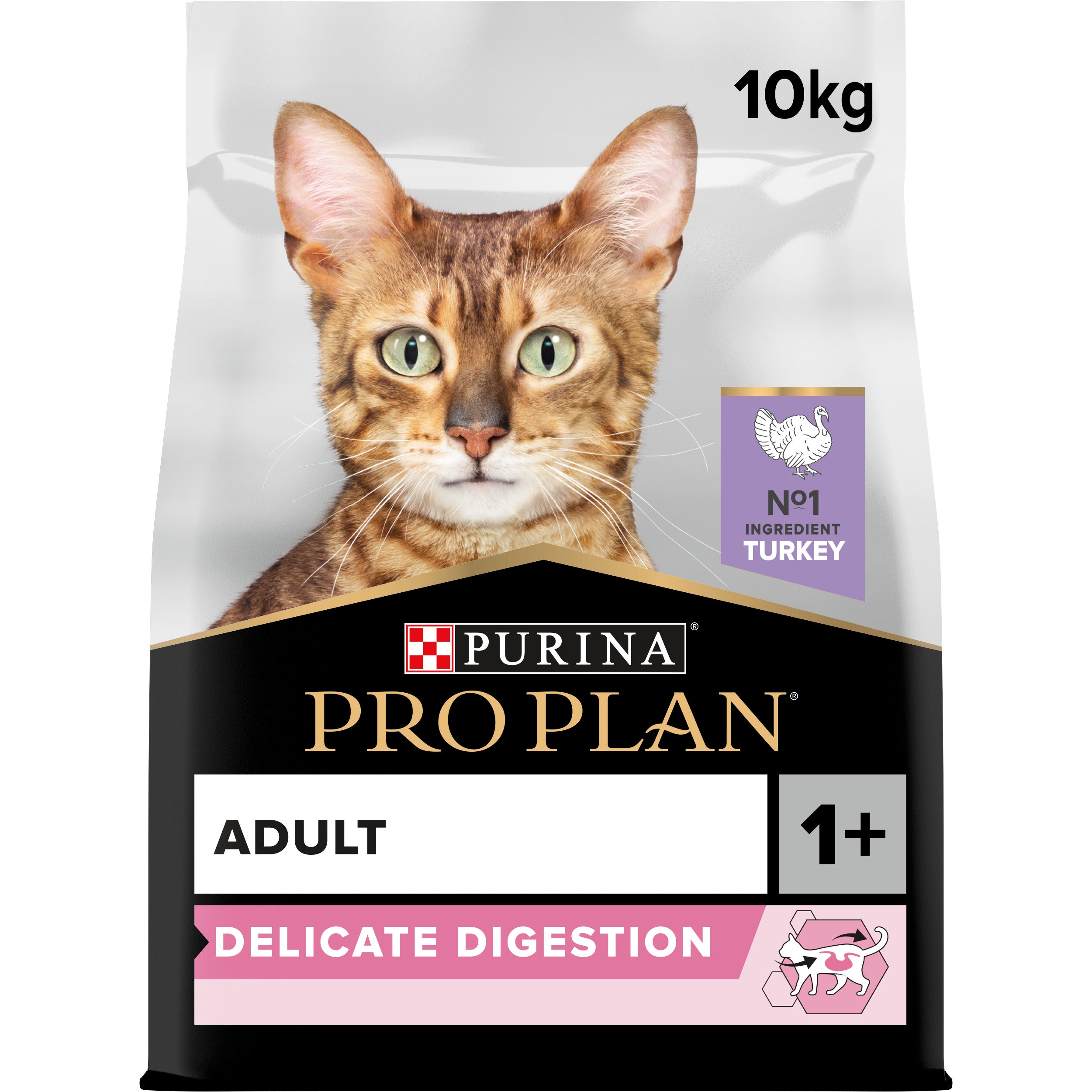 PURINA PRO PLAN  Delicate Adult -OPTIDIGEST- Rich in Turkey Dry Cat Food - 10 KG